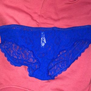 Royal Blue Victoria Secret Lace Panties XL